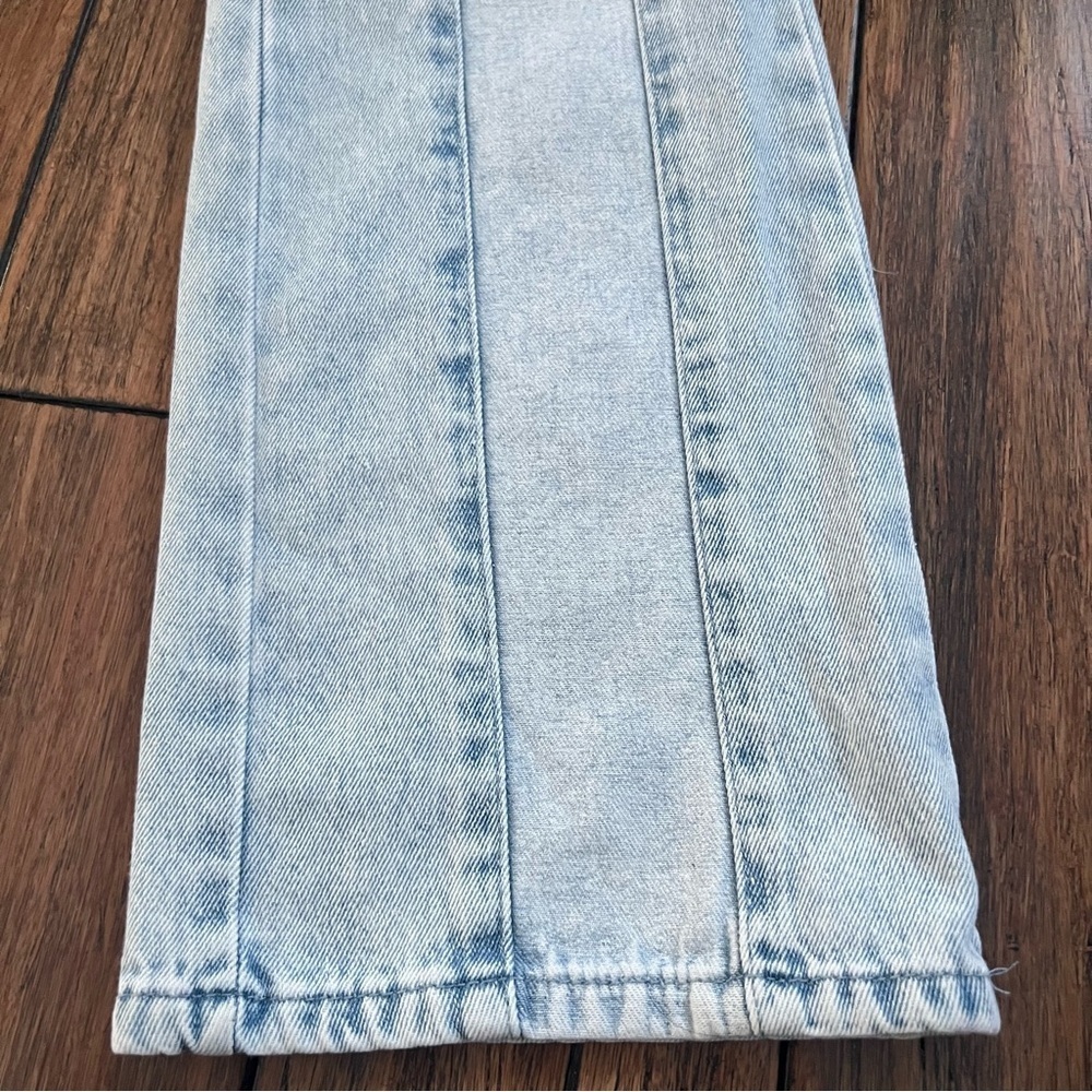 Le Lis High Rise Bootcut Light Wash Jeans Denim Flare Hippie 26 Seams Stone Wash - Picture 3 of 10